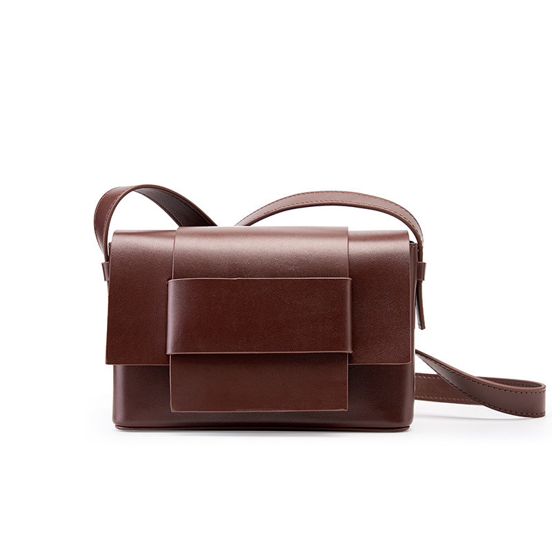 Women's & Men's & Design Neutral Soft Leather Woven Small Square Bags