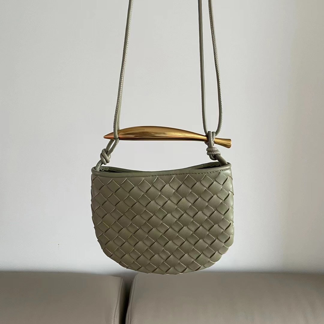 Women's Trendy Braided Leather Female Sardine For Crossbody Bags