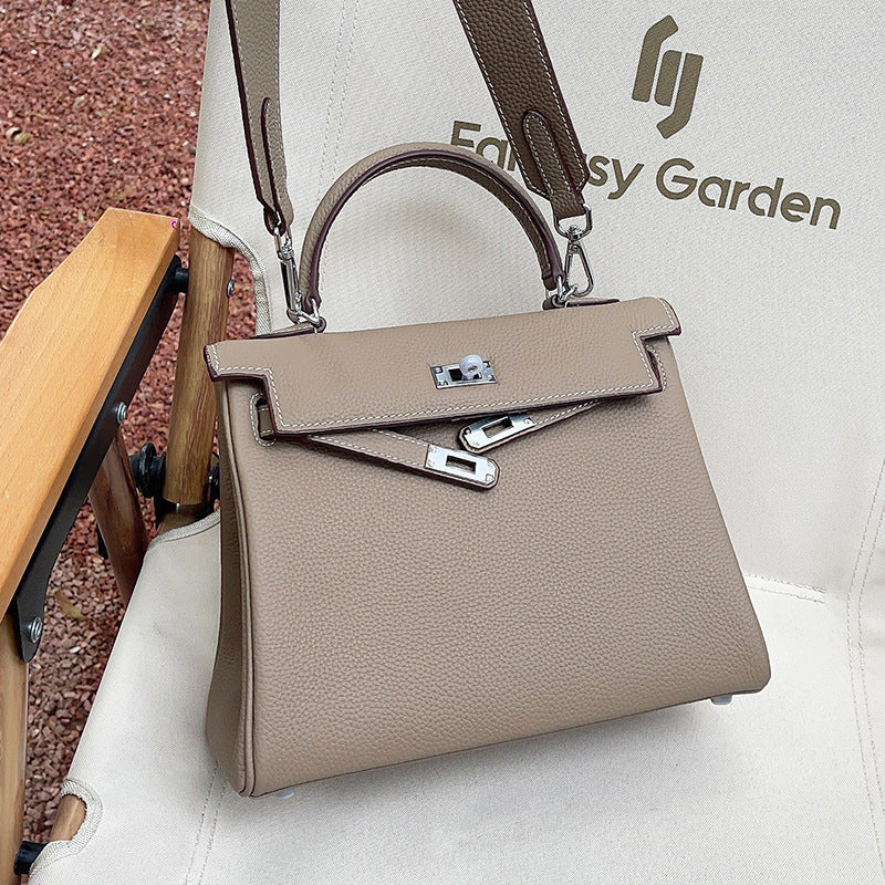 Gold Sier Second Generation Kelly Genuine Leather Fashion High-grade Handbags