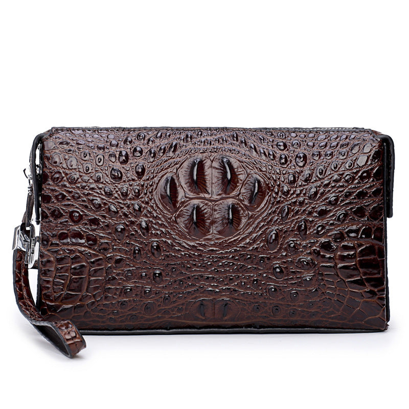 Men's Clutch Crocodile Pattern Large Capacity Business Men's Handbags