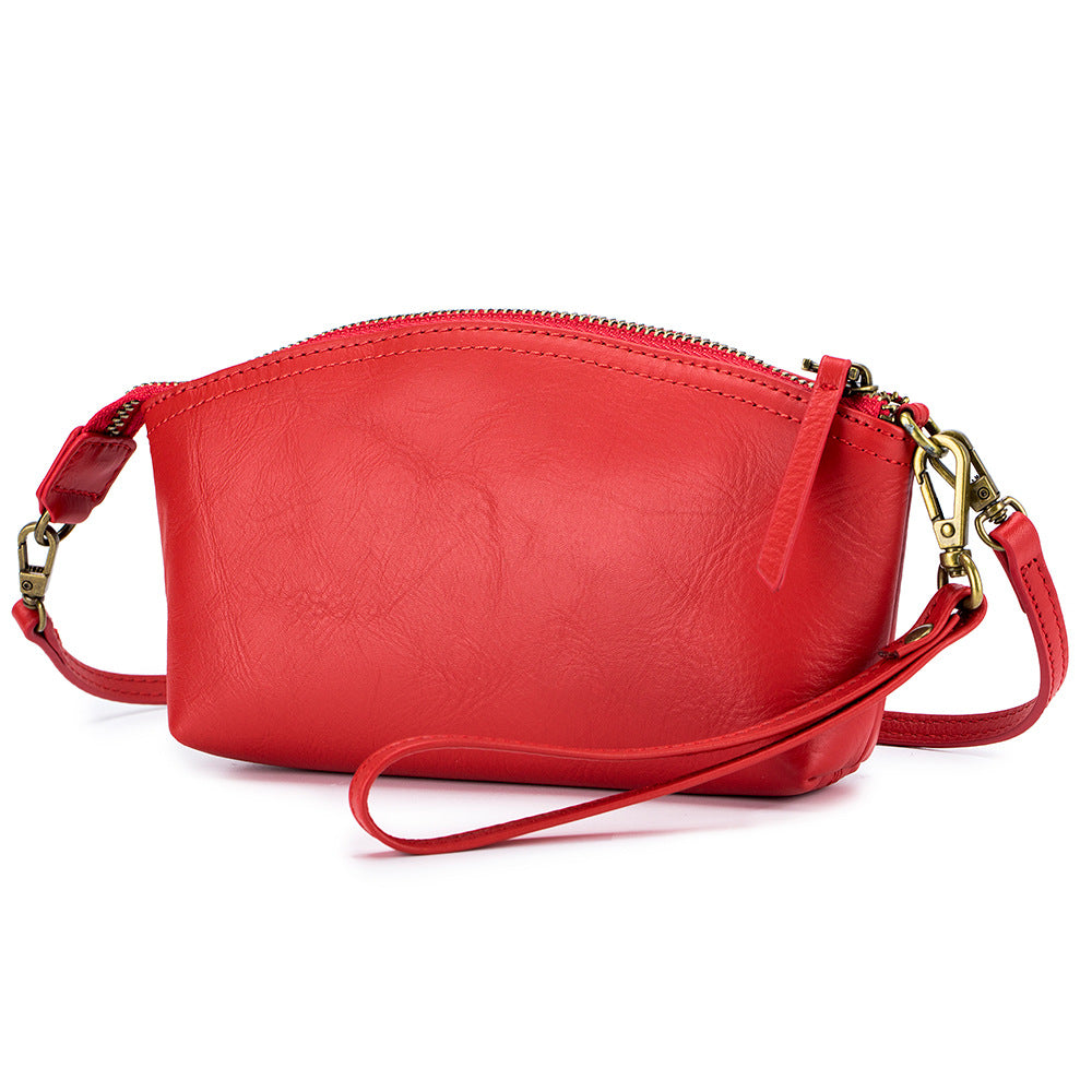 Women's Genuine Leather Portable Clutch First Layer Crossbody Bags