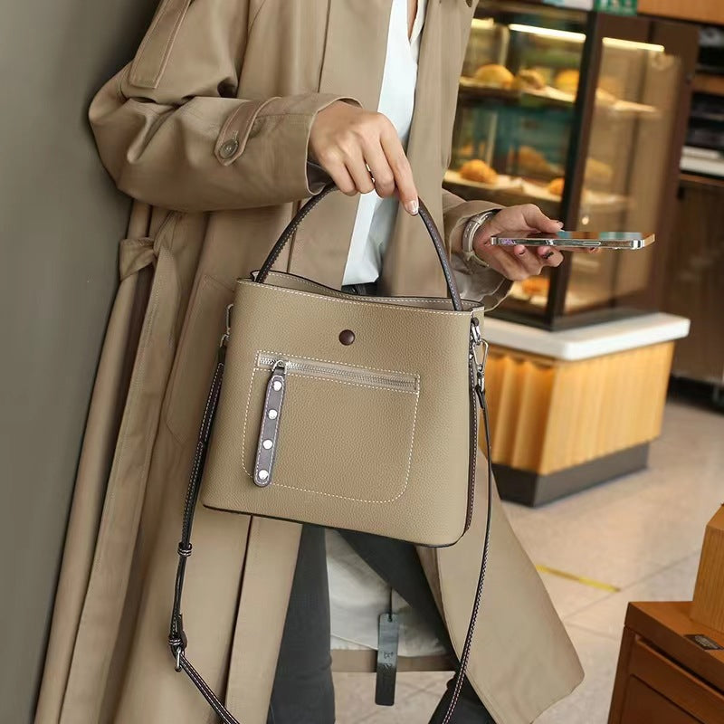 Women's Genuine Leather Large Capacity Portable Advanced Crossbody Bags