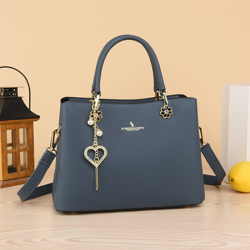 Women's Mother's Soft Leather Fashionable Portable Elegant Handbags