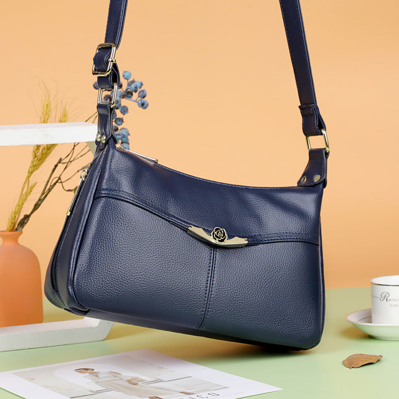 Women's Soft Leather Mother For Elders Crossbody Bags