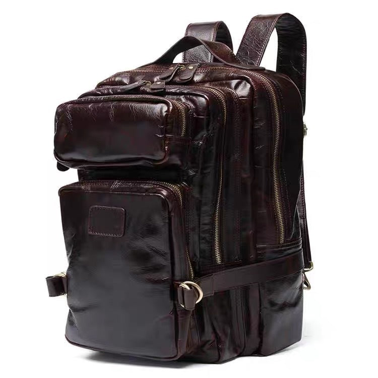 Men's First Layer Imported Leather Fashion Vintage Men's Handbags