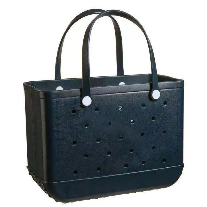 Women's Beach Printed Basket Hole Storage Bags