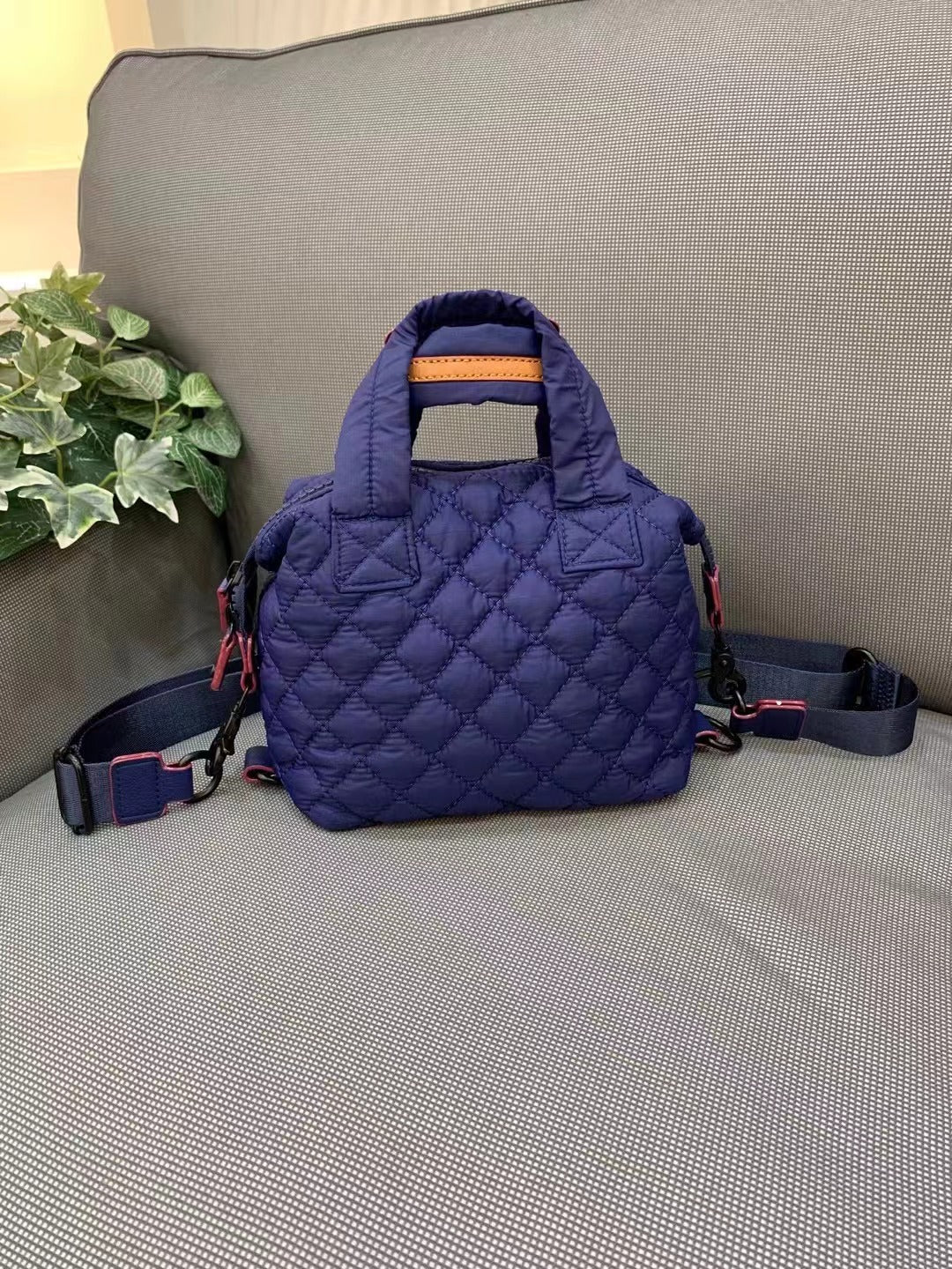 Diamond Korean Style Space Cotton Textured Nylon Cloth Fashion Crossbody Bags