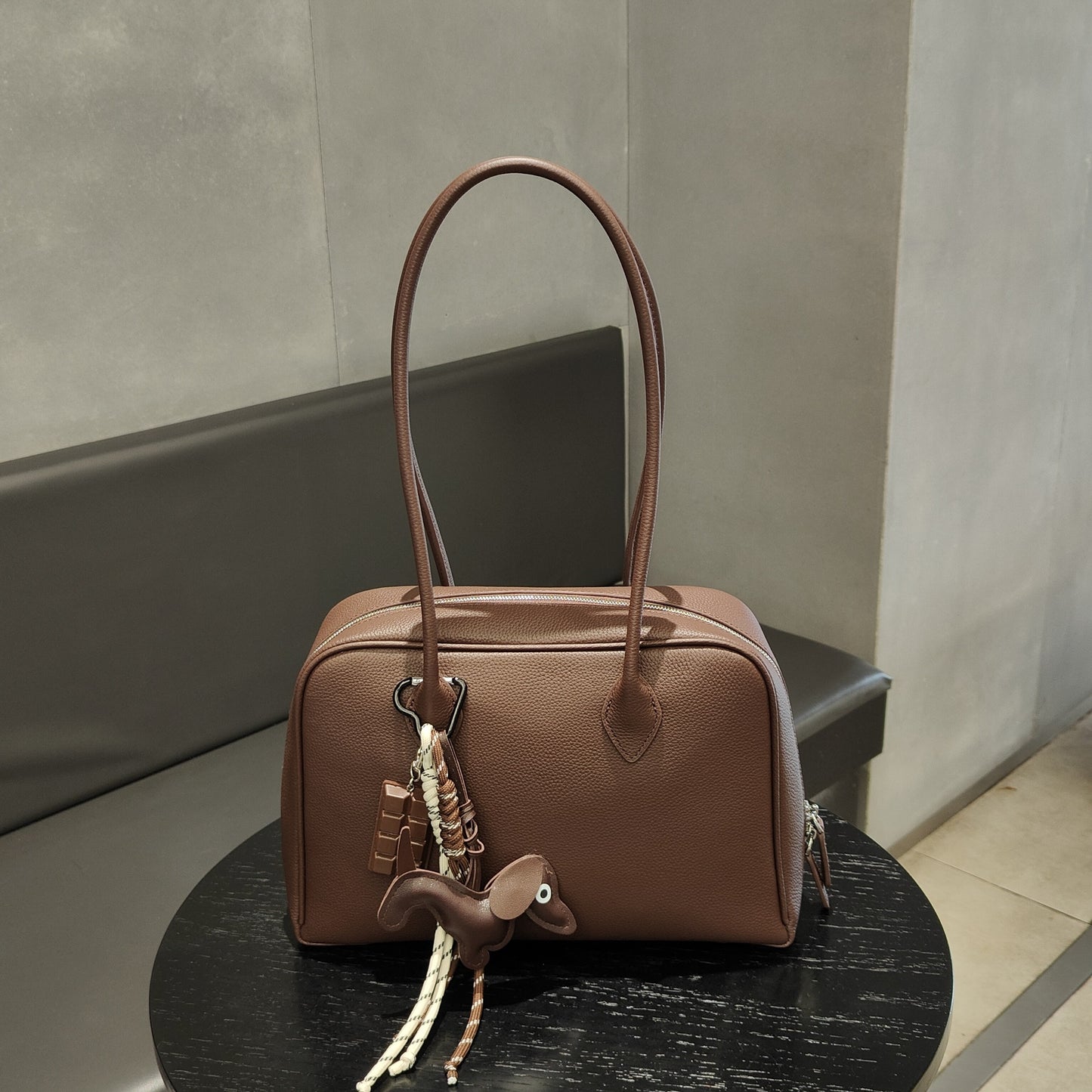 Layer Cowhide Boston Pillow Niche Underarm Shoulder Bags