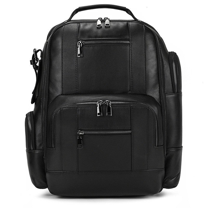 Men's Crazy Horse Leather Large Capacity Genuine Cowhide Backpacks