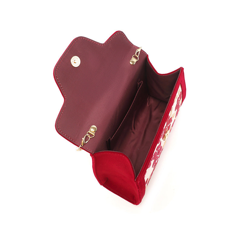 Pretty Red Wedding Bridal High-grade Mother Shoulder Bags