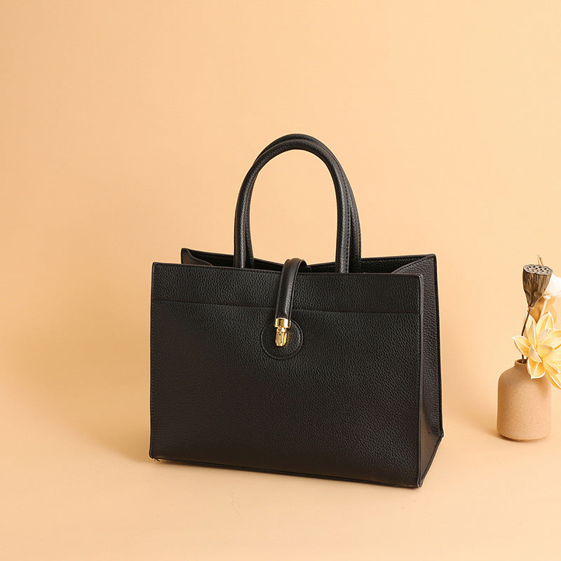 Women's Large Capacity Textured Simple Commute Handbags