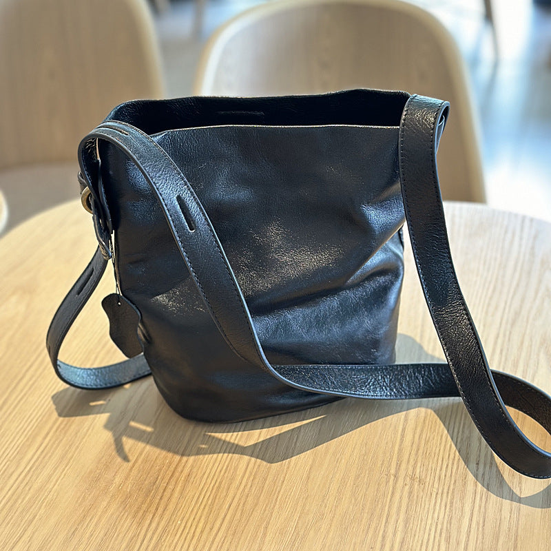 Women's Korean Leather First Layer Cowhide Retro Crossbody Bags