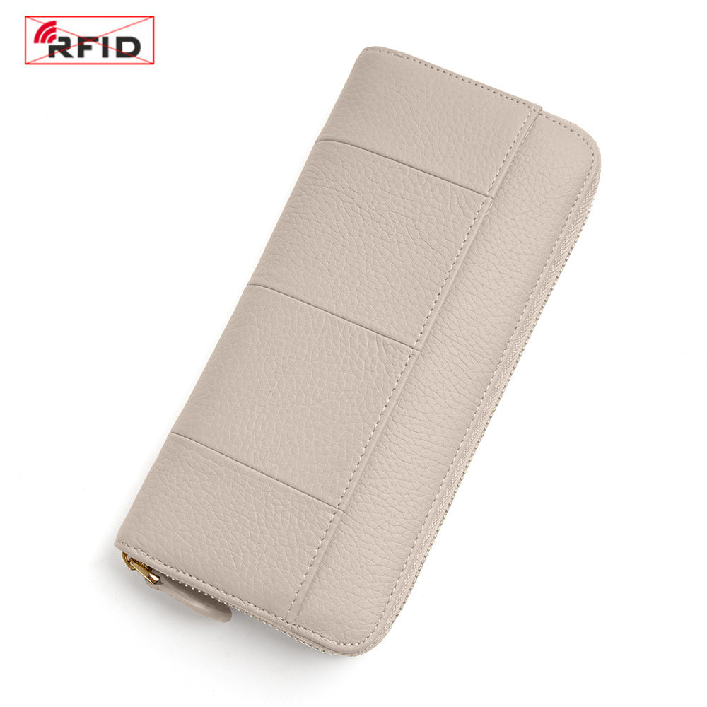 Women's Long Genuine Leather Multiple Slots Large Ladies Wallets