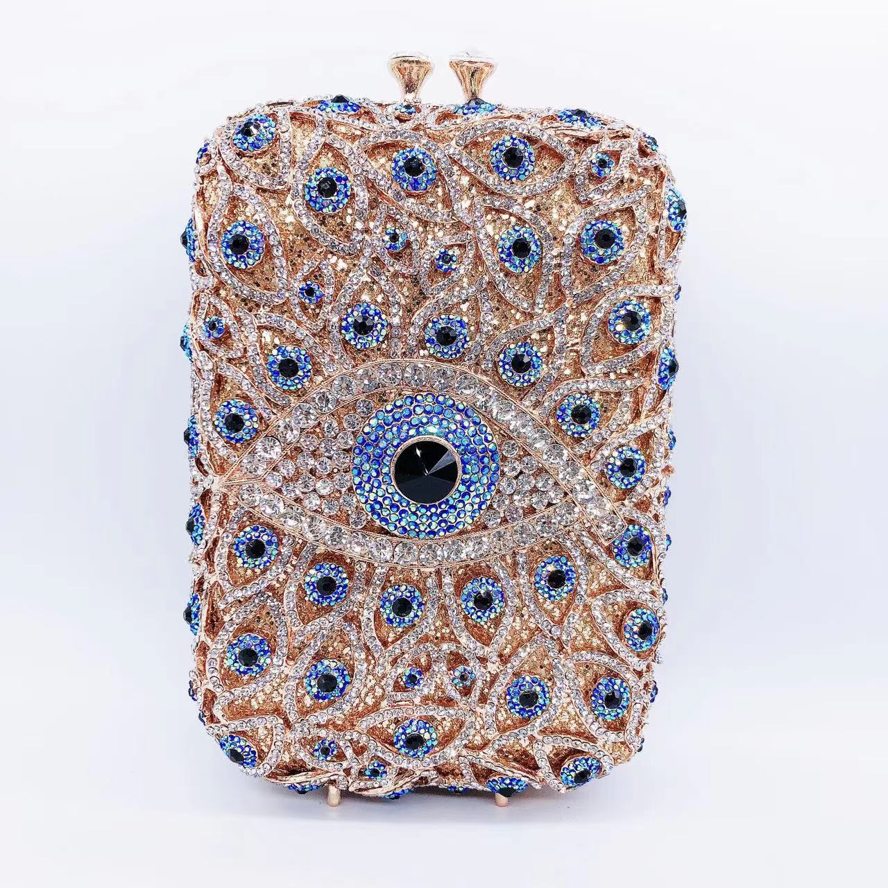 Women's Wei Mermaid Order Diamond Hollow Rhinestone Evening Bags