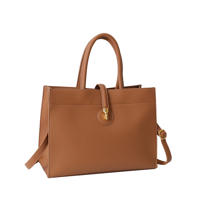 Women's Large Capacity Textured Simple Commute Handbags