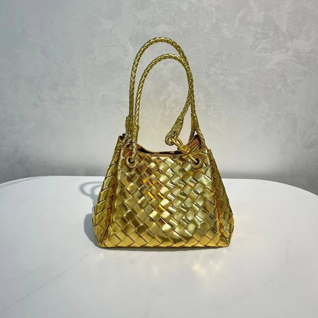 Parachute Woven Vegetable Basket Metal Cord Handbags
