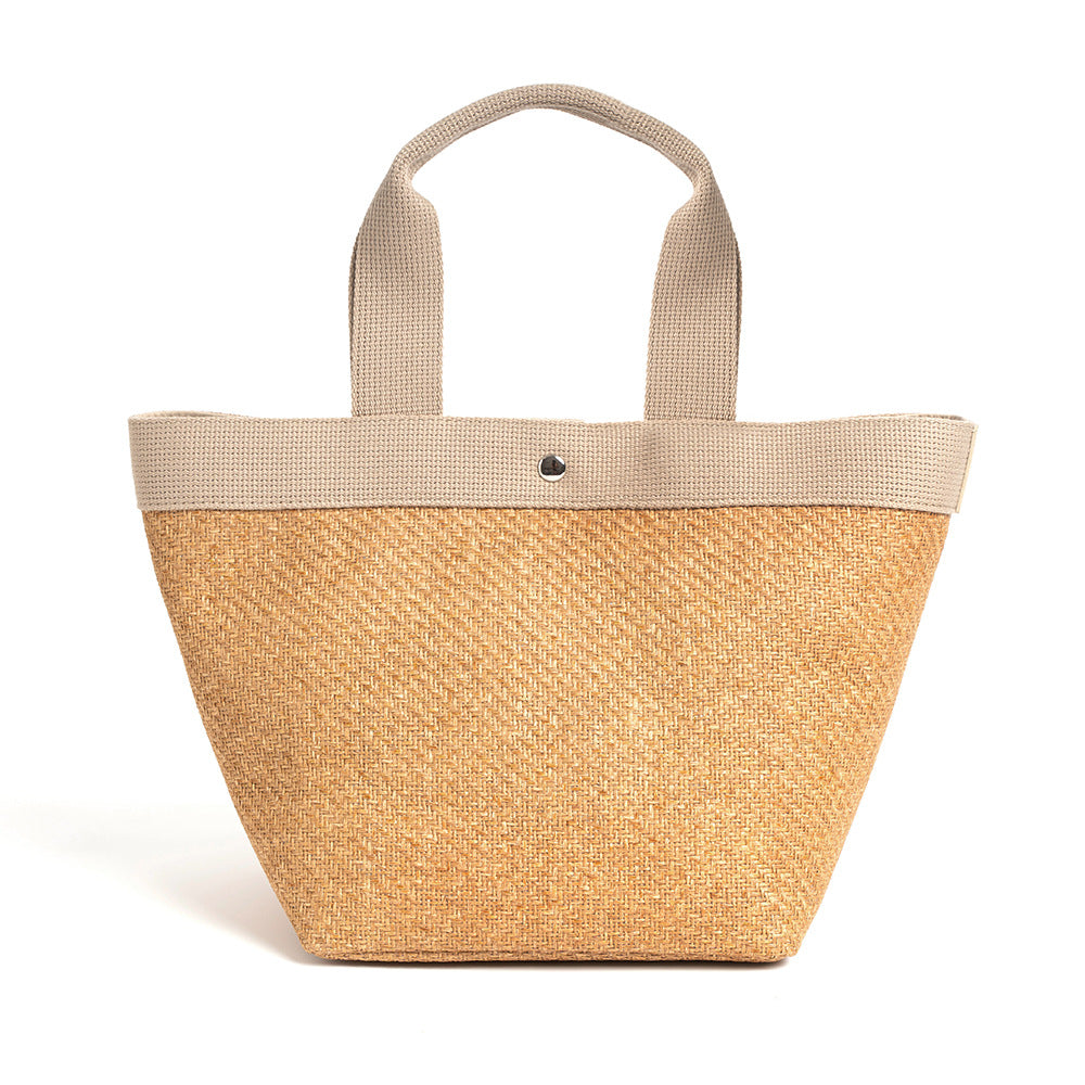 Women's Portable Fashion Straw Mat Vegetable Basket Handbags