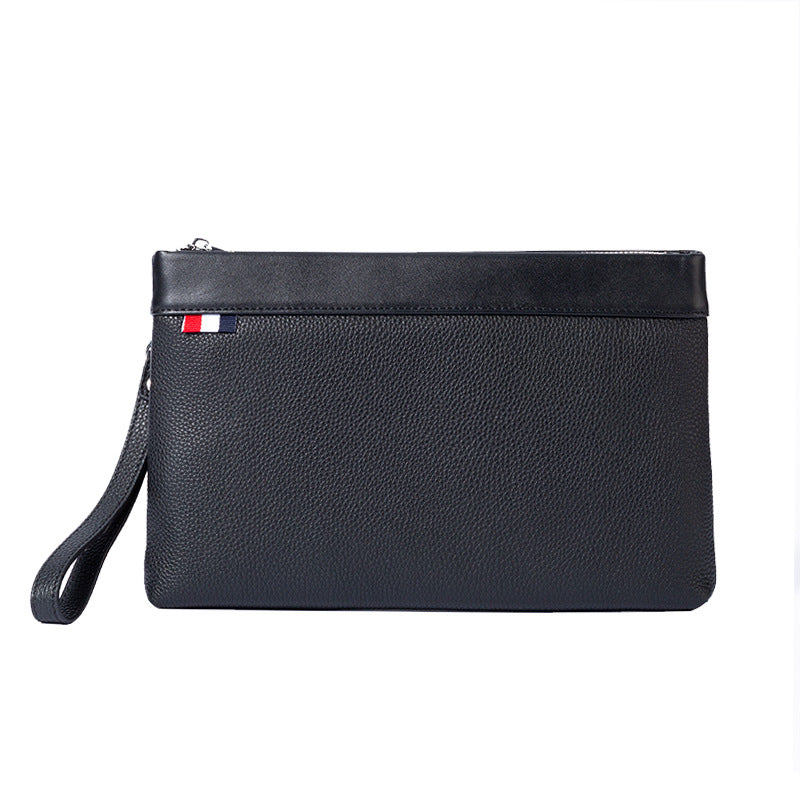 Men's Envelope Genuine Leather Fashion Lichee Pattern Men's Handbags
