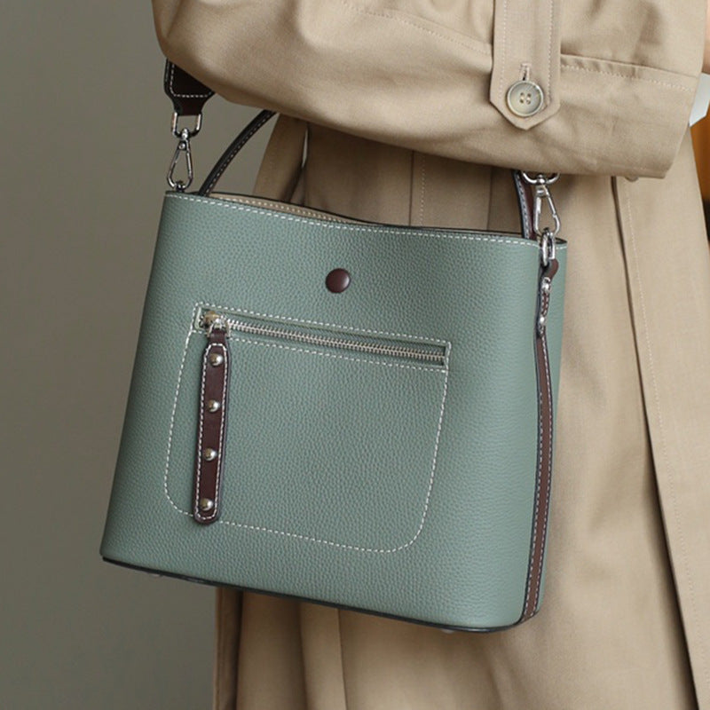 Women's Genuine Leather Large Capacity Portable Advanced Crossbody Bags
