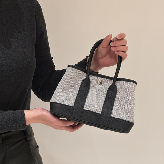 Women's Versatile Leather Stitching Canvas Fashion Shoulder Bags