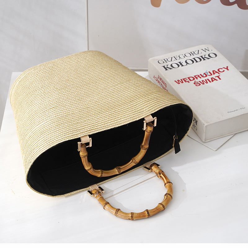 Straw Bamboo Grass Woven Large Capacity Handbags