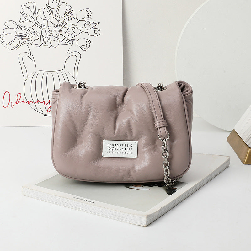 Women's Autumn Fat Sponge Chain Pillow Down Crossbody Bags