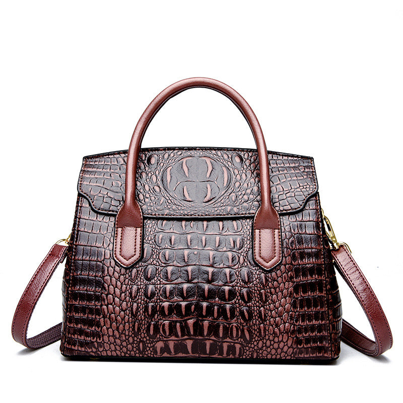 Women's Retro Minority Crocodile Pattern Commuter Light Shoulder Bags