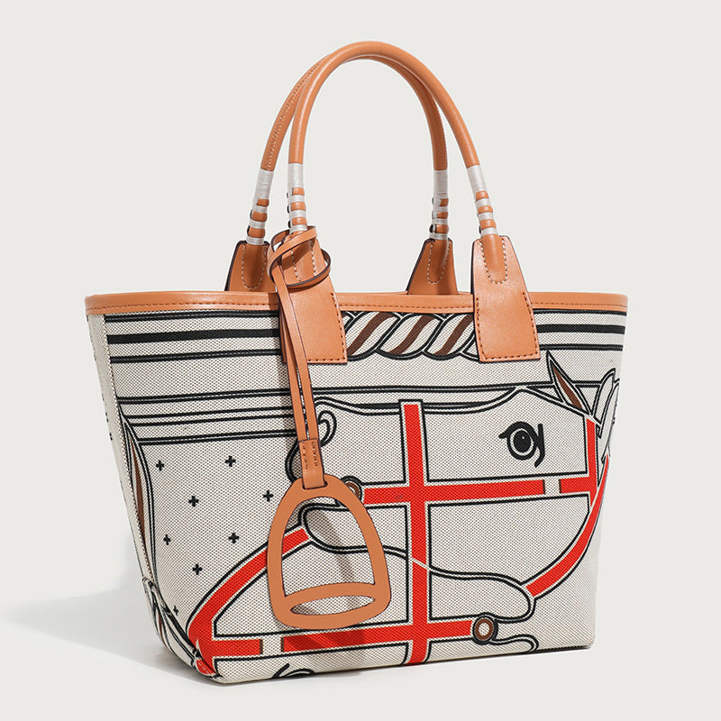 Women's Wax Line Color Vegetable Basket High-grade Bags
