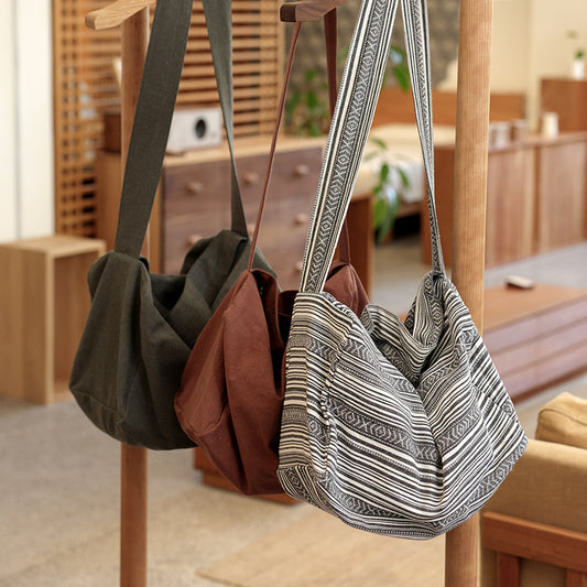 Women's Vintage Cotton Linen Large Capacity Canvas Shoulder Bags