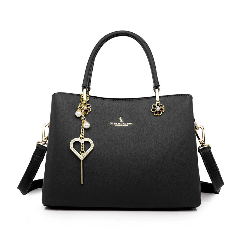 Women's Mother's Soft Leather Fashionable Portable Elegant Handbags