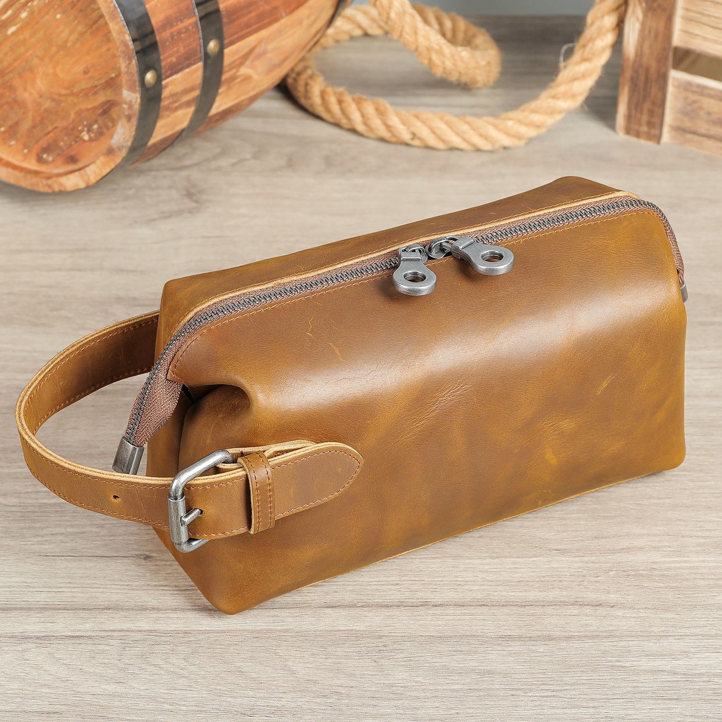 Men's First Layer Cowhide Genuine Leather Clutch Bags