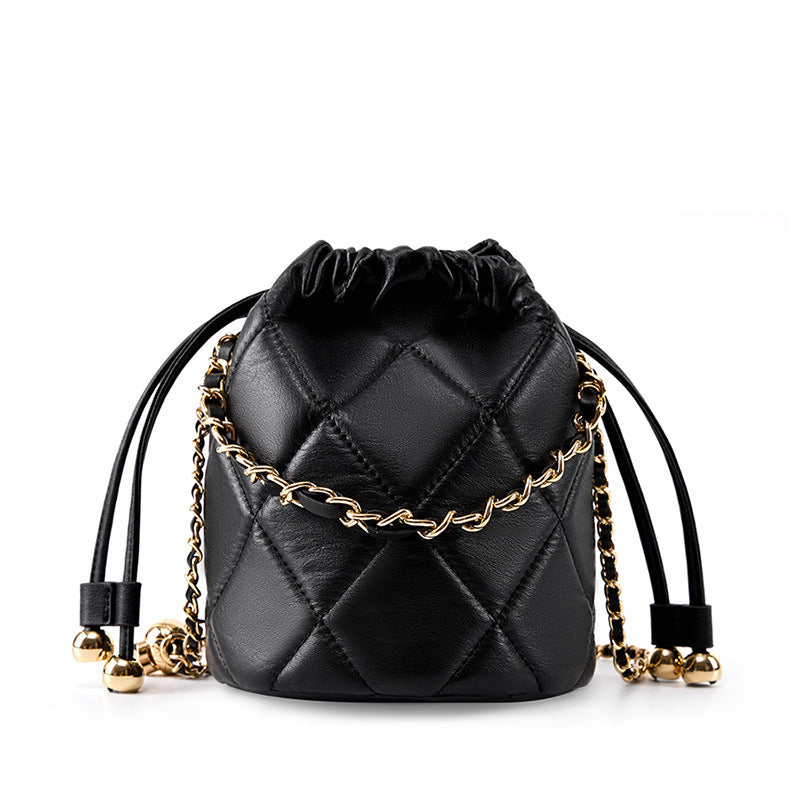 Top Layer Portable Chain Leather Packet Crossbody Bags