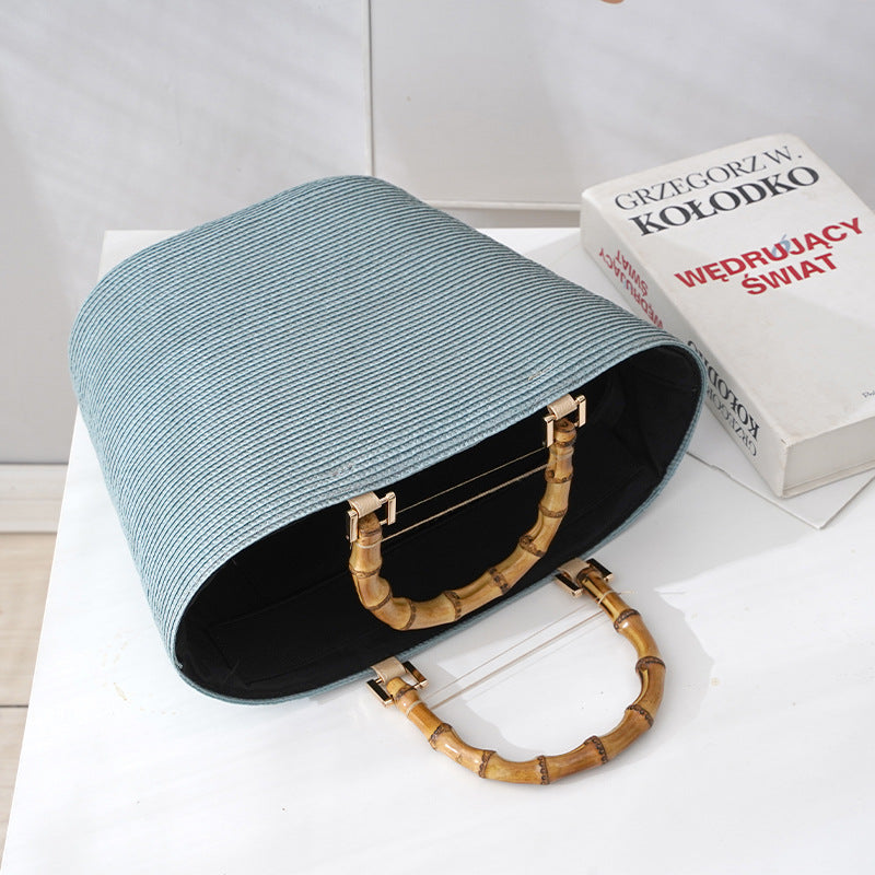 Straw Bamboo Grass Woven Large Capacity Handbags
