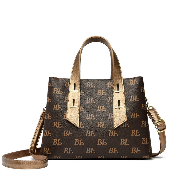 Women's High Sense Printed Fashion Commuter Large Handbags