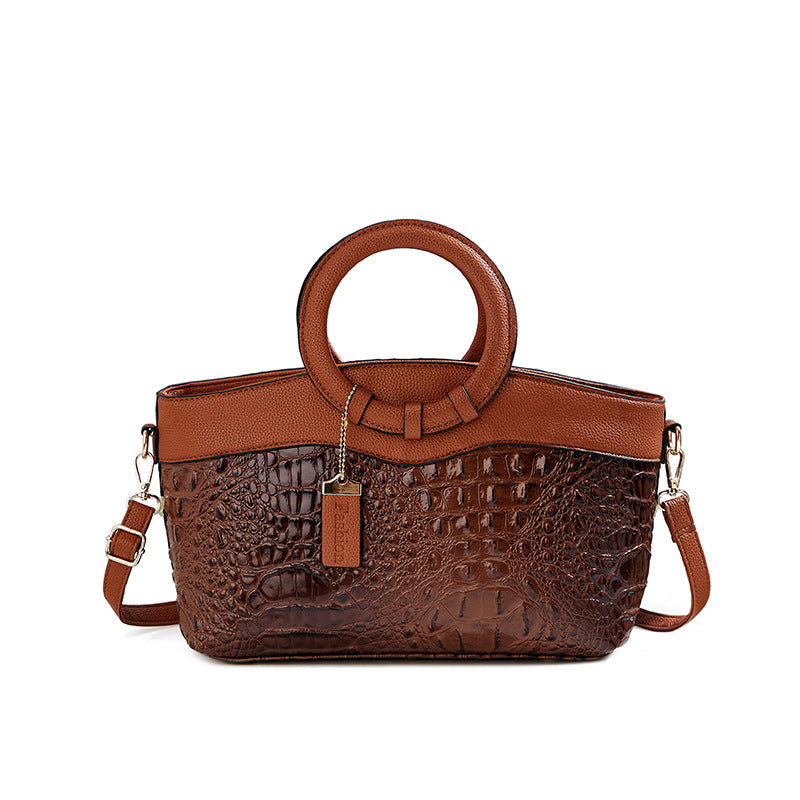 Women's Unique Stylish Personalized Crocodile Pattern Crossbody Bags