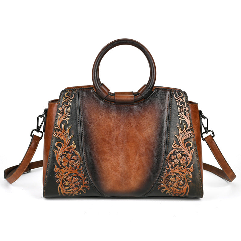 Pretty Glamorous Women's Leather Floral Pattern Bags