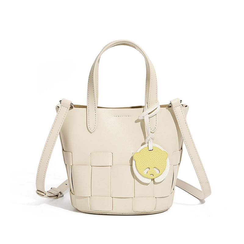 Women's Niche Handmade Genuine Leather Woven Vegetable Shoulder Bags