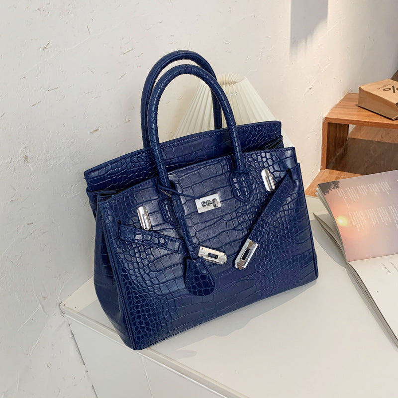 Women's Stylish Crocodile Pattern Fashionable Kelly Shoulder Bags
