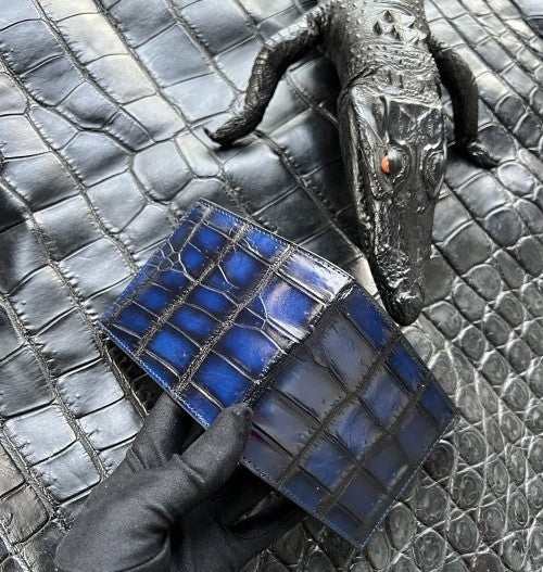 Men's Fish Skin Leather Horizontal The Suit Men's Wallets