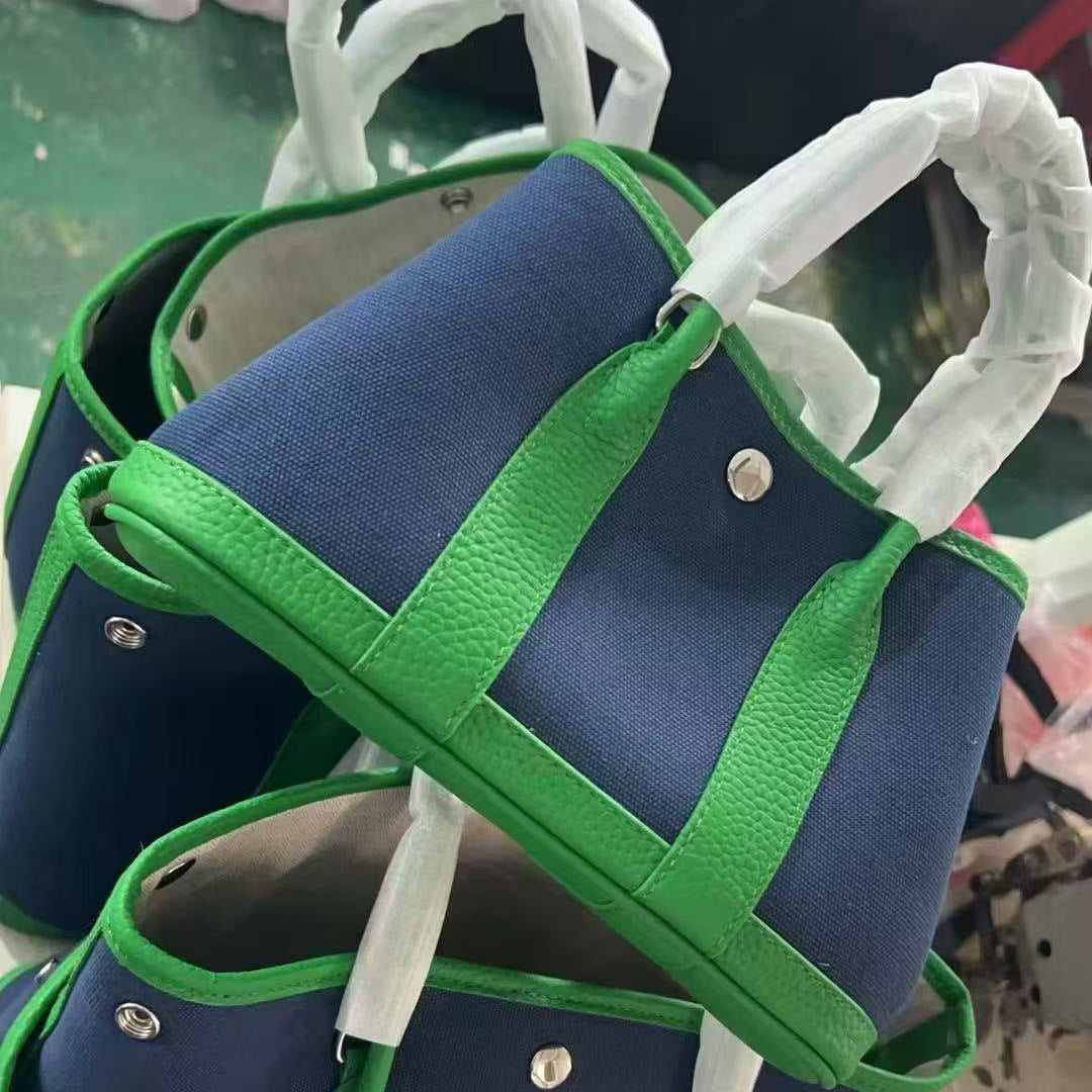 Women's Canvas With First Layer Cowhide Garden Real Crossbody Bags
