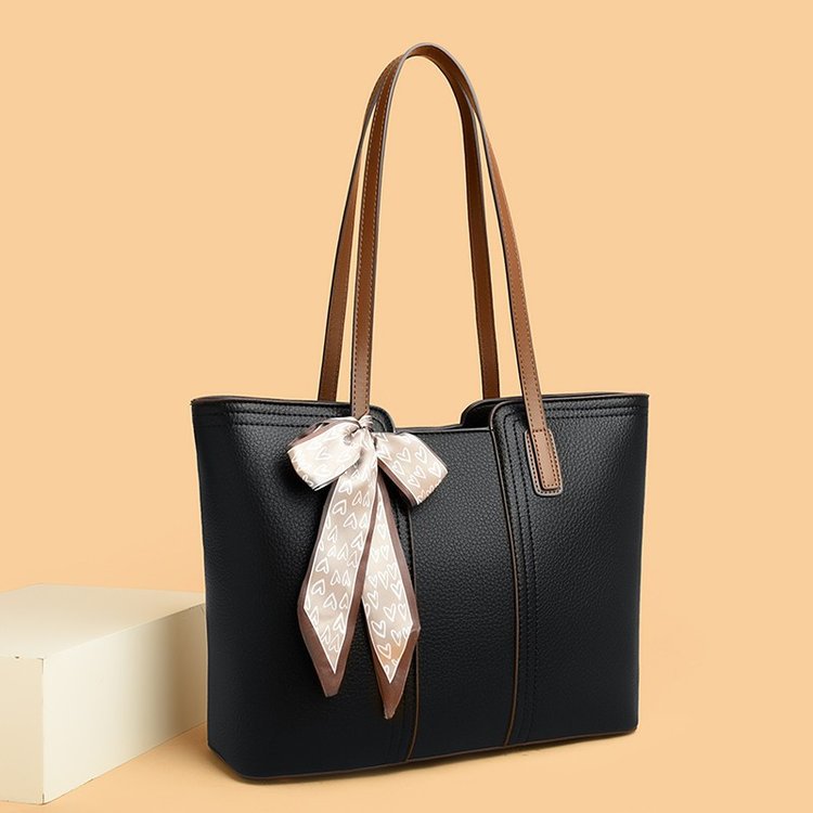 Women's Fashion High-grade Litchi Pattern Fashionable Simple Handbags