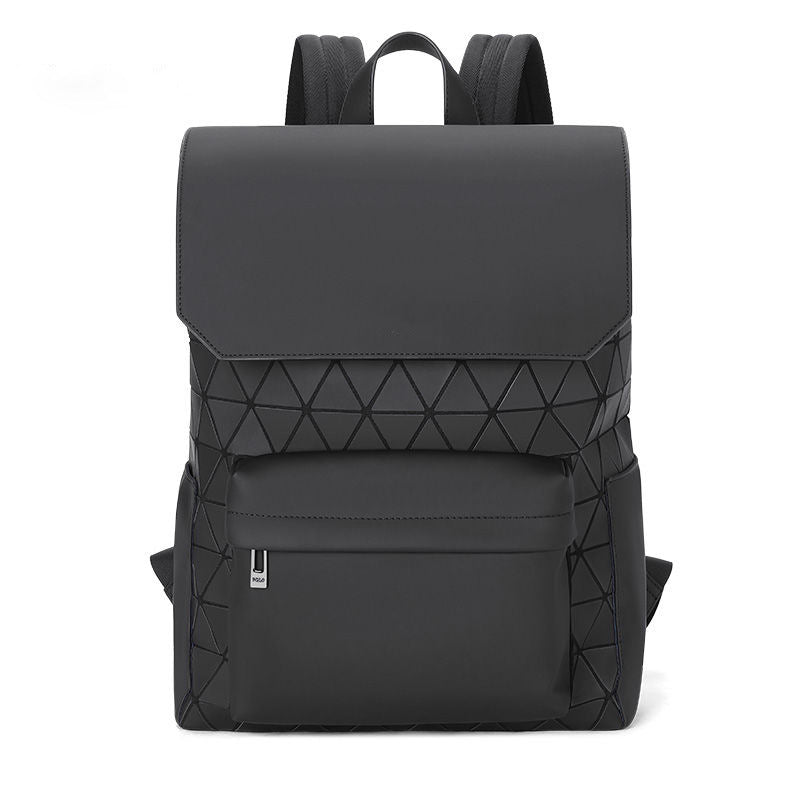 Men's Fashion Geometric Rhombus Commuter Computer Backpacks
