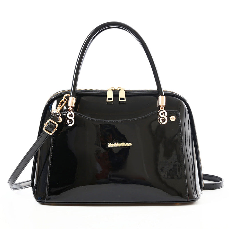 Women's Bright Leather Shell Big Simple Fashion Handbags