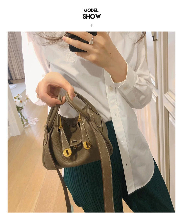 Women's Trendy Lindy Portable Cow Leather Medicine Shoulder Bags