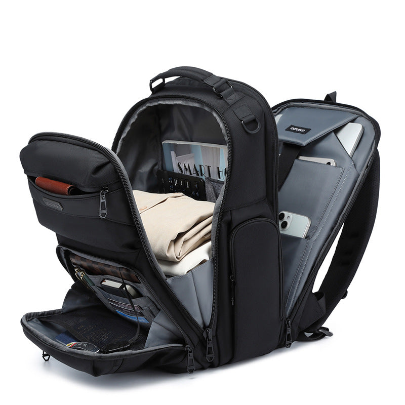 Men's Business Commuter Computer Waterproof Large Capacity Backpacks