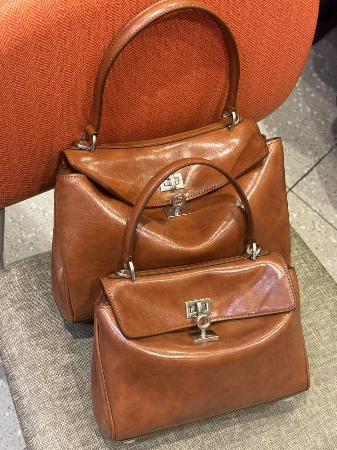 Women's Kelly Genuine Leather Idle Style Underarm Armpit Bags