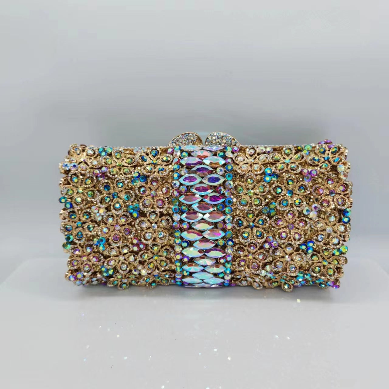 Women's Attractive Diamond Banquet Full Clutch Evening Bags