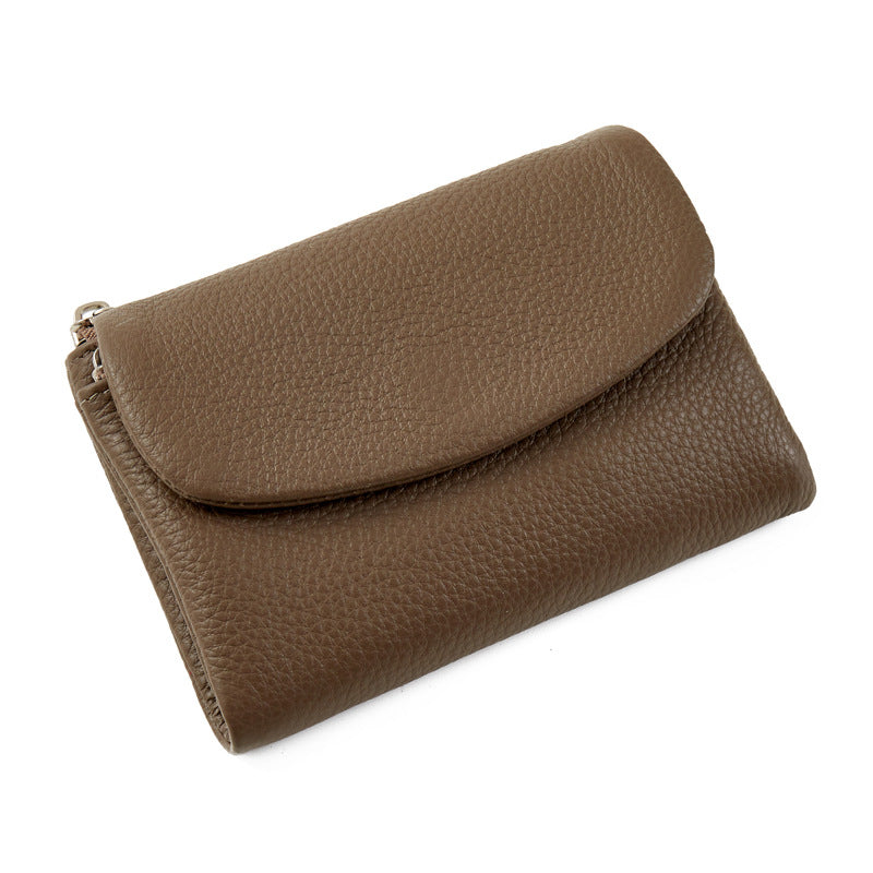 Women's First Layer Cowhide Fashion Natural Fall Portable Ladies Wallets