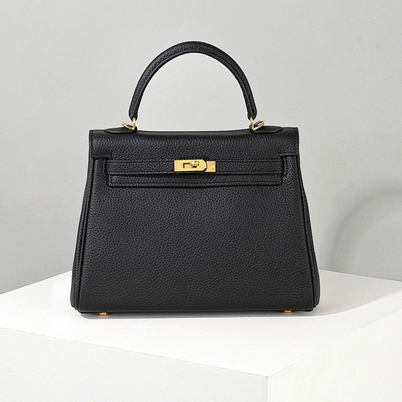 Women's Pattern First Layer Cowhide Kelly Genuine Shoulder Bags