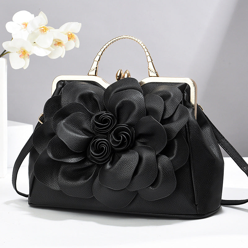 Women's Fashion Flower Bridal Wedding Elegant Large Shoulder Bags